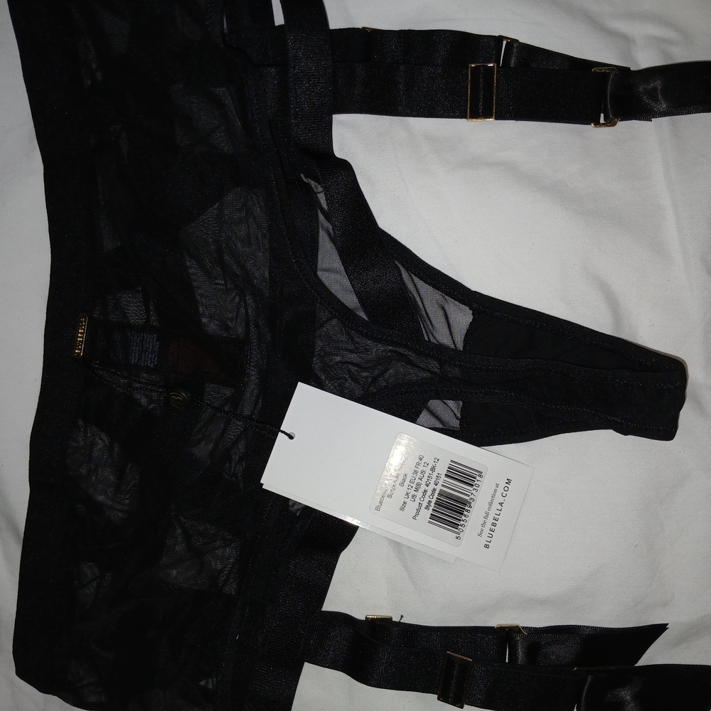 Bluebella Black Sheer Suspender Belt